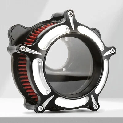 Filtro de admisión de aire de corte de contraste para Harley Twin Cam Dyna Wide FLHR Touring 00-07 Foto 1 de 4