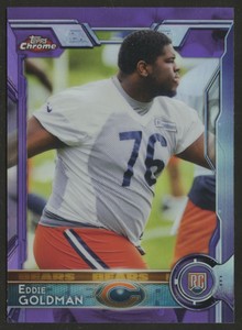 2015 TOPPS CHROME PURPLE REFRACTOR EDDIE GOLDMAN RC #160 B