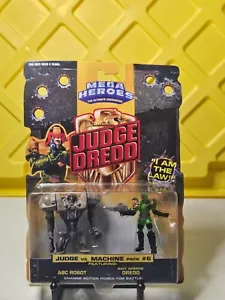 Judge Dredd Mega Hero Mini Action Figures MOC Pack 6 Judge Vs. Machine Stallone - Picture 1 of 3