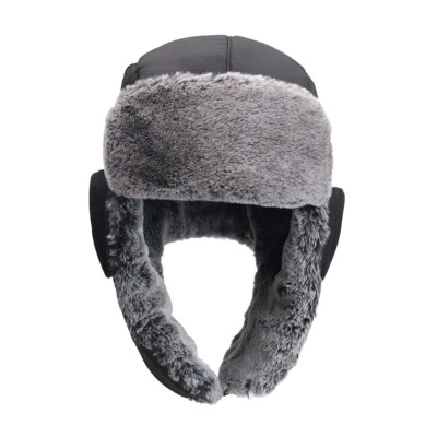 Gorra de piel de invierno con solapa para oreja cálida a prueba de viento gorra de esquí para nieve para clima frío al aire libre Foto 1 de 4