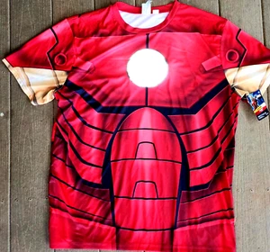 Marvel Iron Man childs t-shirt costume accessory s/m, l/xl - Picture 1 of 5