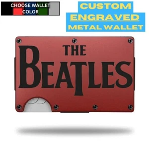 Cartera personalizada grabada con láser THE BEATLES - Elige un color de billetera - Imagen 1 de 11