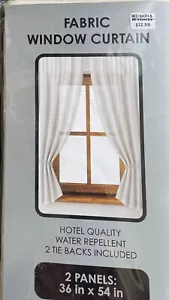 Bed Bath & Beyond curtain Rod Pocket,1- Green and 1-Cream 36" X 54" New Lot-2 - Picture 1 of 4
