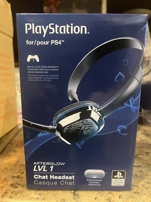 PlayStation Lvl 1 Afterglow Chat Corded Headset for PlayStation 4 051-031 - Image 1 of 4