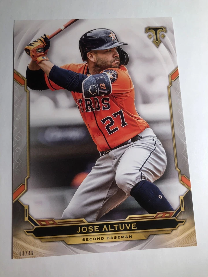 2019 Topps Triple Threads Jumbo 5x7 Jose Altuve Astros 10 05/49 - Image 1 of 1