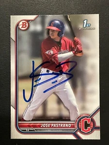 Jose Pastrano Signed Card 2022 Bowman In Person Autograph (IP) Auto - Picture 1 of 2