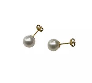 Orecchini in oro 750% bianco o giallo con perle naturali da 6 a 10 mm - Foto 1 di 7
