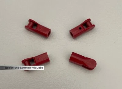 4 x LEGO® PIN STANGENHALTER STECKVERBINDER 49755 HALTER GRIFF NEU DUNKELROT - Bild 1 von 2