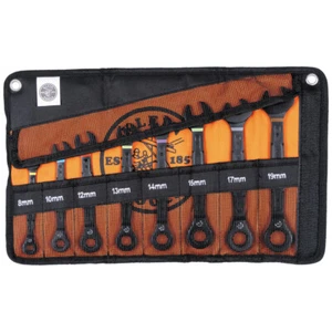 Klein Tools 69408MG 90-Tooth Ratcheting Box Wrench Set, Metric, 8 piece set, NIP - Picture 1 of 3