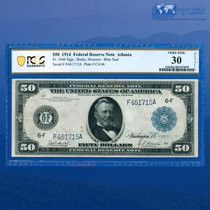 Fr.1046 1914 $50 Fifty Dollars Federal Reserve Note Atlanta, GA PCGS 30 Cmt #715 - Picture 1 of 3