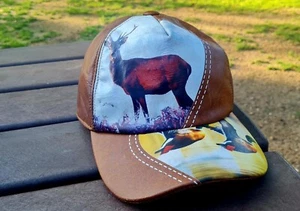 Gorra Wild / Gorra Advanture / Cuero de vaca genuino / Gorra de cuero / - Imagen 1 de 5