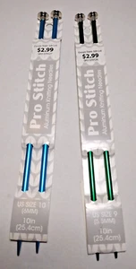 New Aluminum Knitting Needles sizes 9 & 10 lot of 2 - Picture 1 of 4