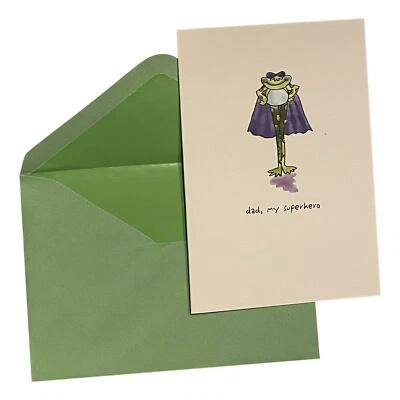 Tarjeta de felicitación del día del padre - papá, mi superhéroe - Para papá, brillo brillante, ingenio Foto 1 de 2