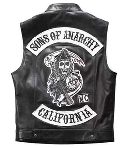 Jax Teller Weste, SOA Lederweste, Herren Sons of Anarchy Redwood Original Presid - Bild 1 von 3
