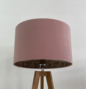 Pantalla de lámpara rubor de terciopelo rosa leopardo estampado animal tono claro - Imagen 1 de 17