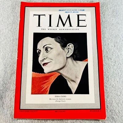 Time Magazine July 24 1939 Countess Edda Ciano Lady of the Axis Vintage - Image 1 of 4