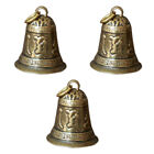 3 Pcs Brass Bell Men and Women Mini Keychain Earring Bracelet Necklace Charm