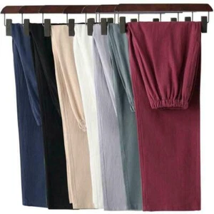 Men Chinese Kung Fu Tai Chi Pants Casual Martial Arts Wingchun Trousers Linen - Picture 1 of 16