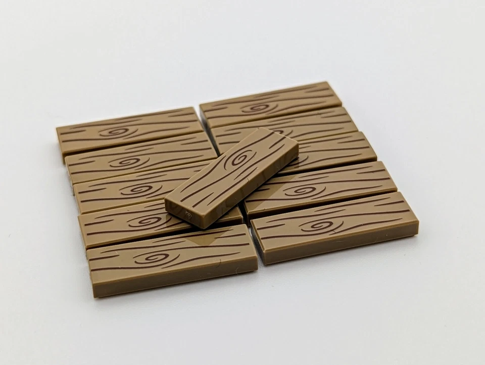 LEGO® 1x3 Holzfliese Dunkelbeige, dark tan, Holz - Bild 1 von 1