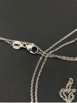 950 Platinum 18" Cable Link Pendant Chain/Necklace 1.1 mm 2.9 grams - Image 1 of 4