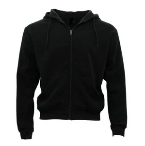 Adult Unisex Men's Zip Up Hoodie w Fleece Hooded Jacket Jumper Basic Blank Plain - Picture 1 of 97