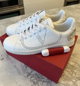 Valentino Garavani Backnet Perforated Leather Sneakers size  - Picture 1 of 5