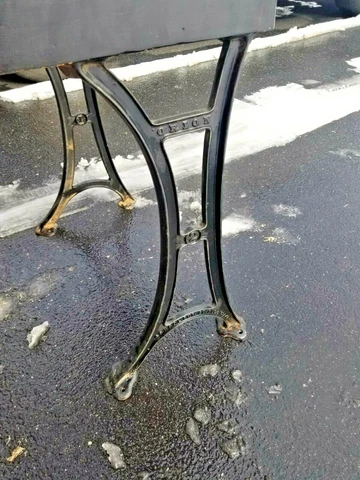 Antique School Furnishing Co. Orion Bloomsburg PA Cast Iron Table Legs Cover