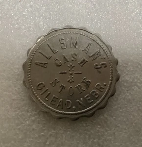 Token comercial de $1 de Nebraska Allsman’s Store Gilead NE - Imagen 1 de 2