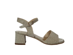 SCHUHE SANDALEN DAMEN ELISA COUNT LEDER LUX BRILLANT GOLD PLATIN RIEMENABSATZ - Bild 1 von 7