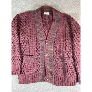 Vintage Donegal II Jamie Burns Ireland Cardigan Mens L Hand Loomed Knit Wool - Picture 1 of 7