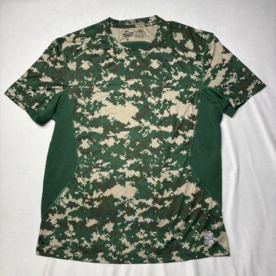 Camisa de Combate Nike Pro Para Hombres XL Verde Camuflada Manga Corta Dri Fit Ajustada Gimnasio Foto 1 de 4