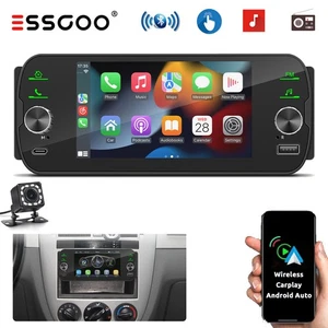 Autoradio 1 DIN Kabellos Carplay Android Auto Bluetooth FM AM RDS Rückfahrkamera - Bild 1 von 20