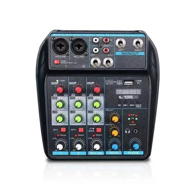 Professional 4-Channel USB Audio Mixer Console with Bluetooth, Recording7928 - Image 1 of 4