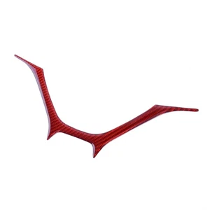Rote Kohlefaser-Lenkradverkleidung Abdeckung für Honda Civic Coupe 2013-2015 CV - Picture 1 of 5