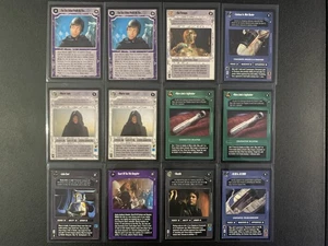 LOTE de 12 cartas descifrador Star Wars CCG SWCCG mejorado Palacio de Jabba Premium - Imagen 1 de 3