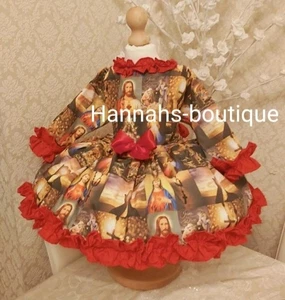 12/18m NEW Jesus Mary Spanish Romany Religious communion Girls Dress baby - Picture 1 of 1
