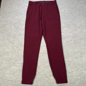 Primo Pants Mens Size 30 Tall Golf Jogger Cuffed Ankle Zip Stretch Maroon - Picture 1 of 13