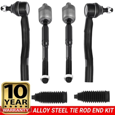 6pc Front Inner & Outer Tie Rods Assembly for 2004-2006 Toyota Camry Lexus ES300 - Image 1 of 4