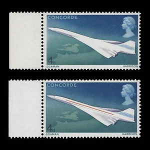 Great Britain 1969 (Variety) 4d First Flight of Concorde missing yellow-orange - Imagen 1 de 1