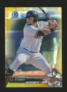 2017 Bowman Chrome DJ Stewart Orioles #91 RC Rookie Gold Refractor Rare Sp 03/50 - Picture 1 of 2