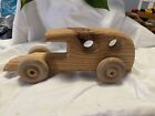 VTG Wooden Classic Rolling Push Toy Roadster Car Handcrafted Wood