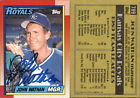 John Wathan Signed 1990 Topps #789 Card Kansas City Royals Auto AU