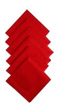 Red Color solid Handkerchief Soft Cotton Premium Quality Men Hankies (Pack of 6)