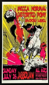 Mekka Normal POSTER Verzerrt Pony Blutverleumdung signiert Siebdruck Lindsey Kuhn 92 - Bild 1 von 1