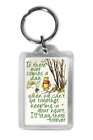 Winnie the Pooh Keyring together forever classic pooh unique handmade print gift