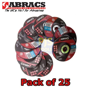 25 dischi abrasivi metallo centro depresso foro 22mm Abracs 115mm x 6,0mm acciaio - Foto 1 di 2