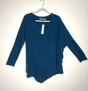 Soft Surroundings Madeline Tunic Top Size Medium Asymmetrical Legion Blue New - Picture 1 of 10
