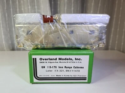 OVERLAND MODELS BRASS GN #X-176 IRON RANGE CABOOSE IN ORIGINAL UNOPENED PACK - Image 1 of 4