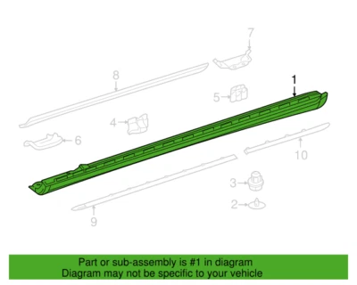 Mercedes Benz E 43 AMG E 400 E 300 17-20 Left Rocker Panel Guard 21369805009999 - Image 1 of 3