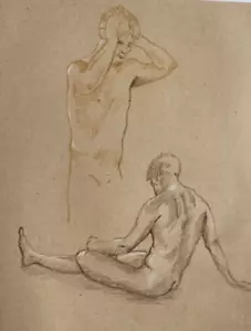 1990 Ron Yrabedra nudi maschi disegno gay int - Foto 1 di 2
